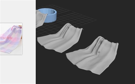 3dmax毛巾建模 软体模型制作 手动布线调点