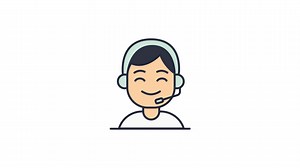 Download Customer support Icon in Colored Outline Style, easy to use with Transparent Background for free