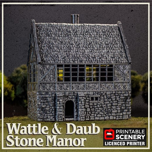 Wattle and Daub Stone Manor 28mm Terrain Bolt Action WWII Village D&D Tavern Building - Etsy