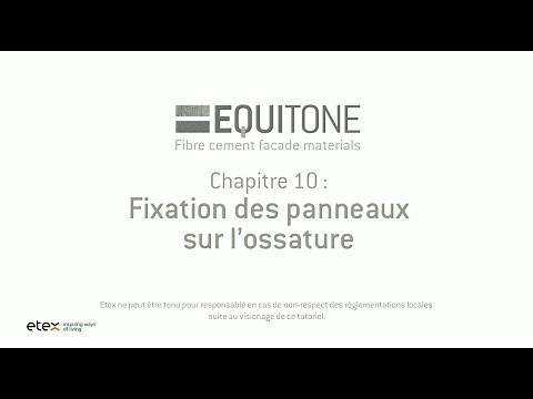 Chapitre 10 : Fixation des panneaux sur l'ossature