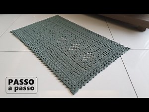 Simple and easy crochet rug | CROCHET FILÉ Classics Series - 005 Moss Floral