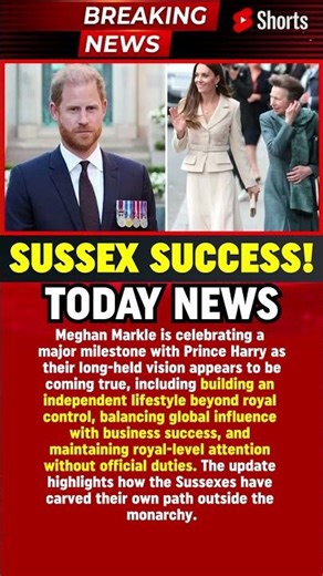 BREAKING: Meghan Markle Celebrates Big Success as Dream Comes True