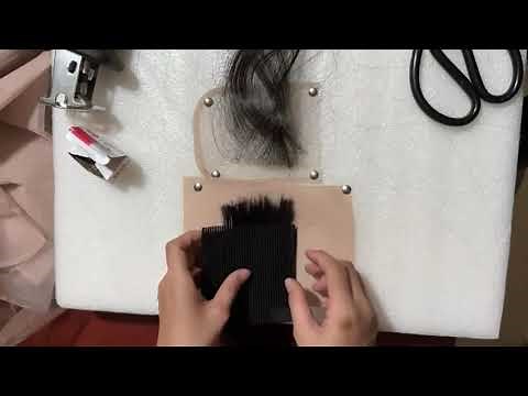 How to make Lace closure with Hair injection machine fast and easy! Handheld Hair inject machine