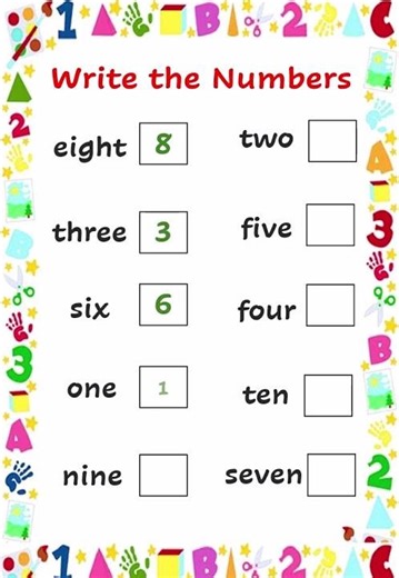 Write the Numbers Practice | Kindergarten Learning #shorts #learnnumbers