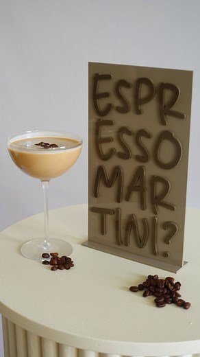 Espresso martinis, but make it Designs by MK. ☕✨ We couldn’t resist matching our custom espresso martini bar sign, so we shook things up ourselves. Because for us, design and experience always go hand in hand. Which cocktail should we make next? | Designs By MK