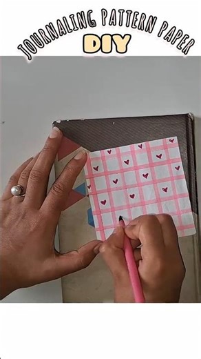 DIY Journaling Pattern paper💗 #shorts