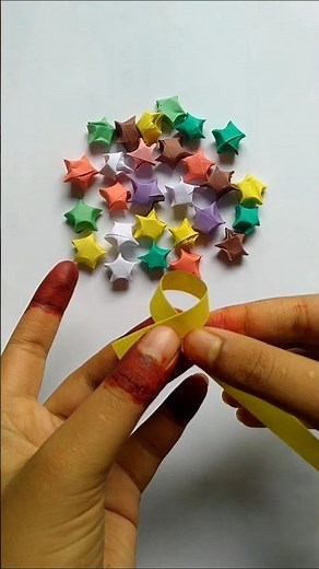 Easy Paper Stars Tutorial ✨ | Cute Origami Craft 🌟#youtubeshorts #shorts