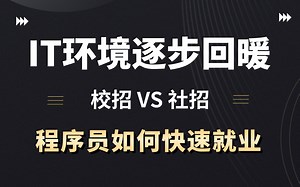 程序员快速就业涨薪指南：IT大环境回暖，就业方向如何选择？高端岗vs低端岗，如何正确定位？校招VS社招，企业重点考察的内容分别是啥？程序员该如何自处？_哔哩哔哩_bilibili