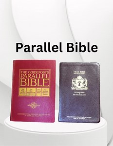 The Holy Bible Parallel Bible Four Translations KJV King James NIV New International Living Bible Revised Standard Choice - Etsy