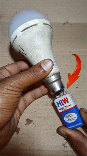 9V Battery LED Bulb Light Jalayenge ✅👍🤩
