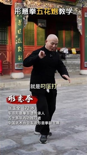 Xingyi Quan Five-Flower Cannon teaching.#Zhang Yuquan an inheritor of the intangible