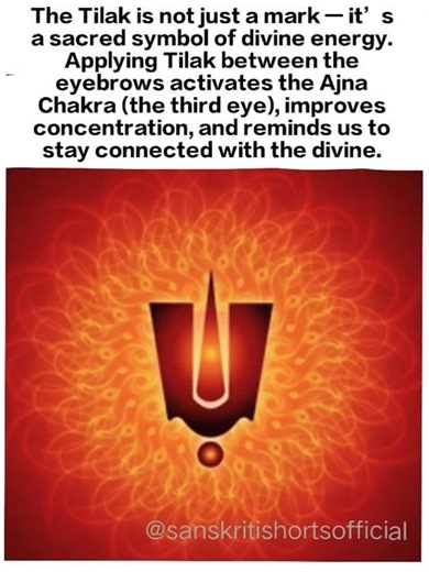 ✨ Do you know why we apply Tilak on our forehead?#SpiritualIndia #HinduCulture