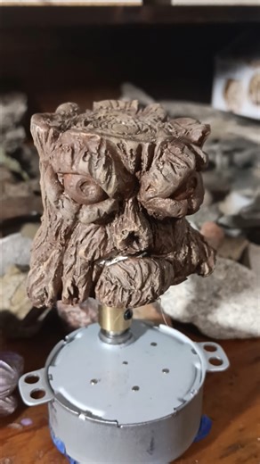 say hi to grumpy stumpy. #wood #texture #goblin