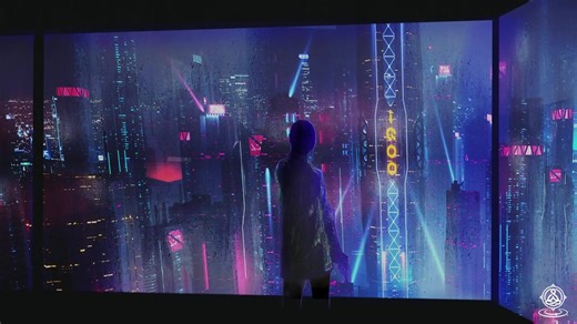 Cyberpunk Meditative Rain & Ambient Relaxing Sounds | BLADE RUNNER ASMR Music