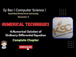 Sy BCS || Sem 3 || Numerical Techniques || 4. Numerical Solution of Ordinary Differential Equation