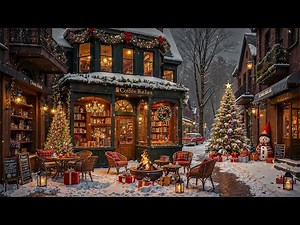 Christmas Ambience at Cozy Coffee Shop 🎄 Soft & Exquisite Christmas Jazz Music for Happy Holiday