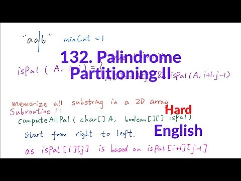 LeetCode 132. Palindrome Partitioning II Explanation and Solution