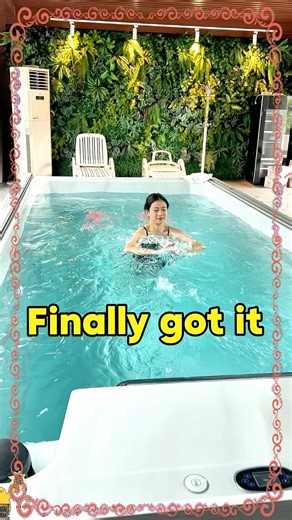 Finally got it #endlesspool #swimspa #infinitypool #jacuzzi #pool