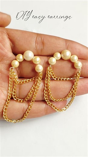 DIY Easy Earrings in Minutes ✨ | Handmade Earrings Tutorial | Easy Jewelry Making #shortsdiy