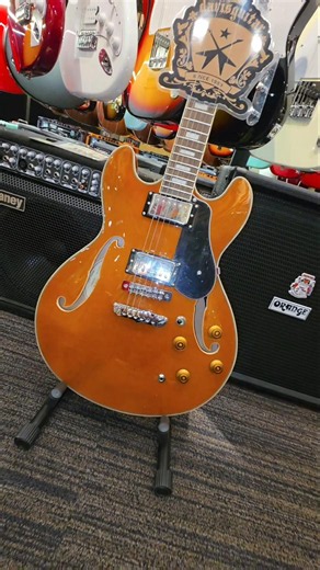 Aria Pro II Jazz Hollow Body Electric Guitar TA-200 MH Mahogany at Davis Guitar Music Centre