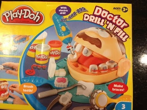 PLAY-DOH Tutorial Doctor Drill N Fill Playset How to Make Play-Doh Teeth with the Dentist