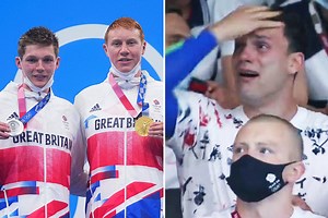 James Guy tears up after team-mates Tom Dean & Duncan Scott's Olympic one-two