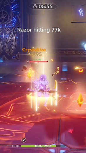 I wanted to test his dmg, haven’t used him for so long 🥲 #genshin #razorgenshinimpact