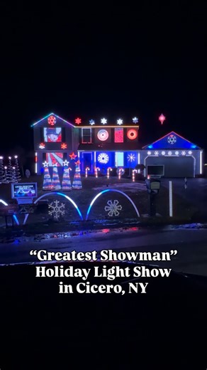 Dani @ Wandercuse on Instagram: "One of my favorite local musical light displays is by @rutterslights - they are INCREDIBLE! New this year, you can even log onto their website to choose the next song, so of course I chose Greatest Showman 🦁 📍 8748 Honeycomb Path Cicero, NY View a list and map of the houses in the Syracuse area with the best light displays (musical and not) at https://wandercuse.com/these-houses-have-the- best-christmas-lights-in-syracuse/ #christmaslights #christmastok #syracu