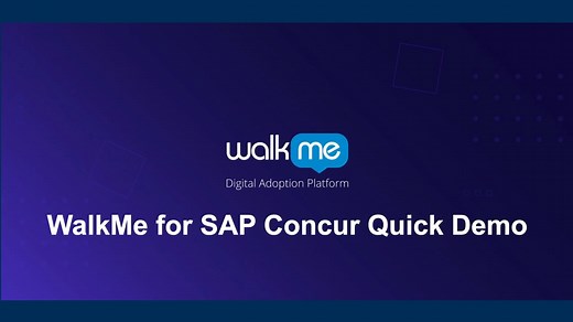WalkMe for SAP Concur Quick Demo