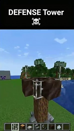 “Snow Golem DEFENSE Tower That Protects EVERYTHING! ❄️⚔️ #minecraftshorts”