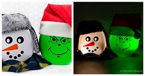 Christmas Lanterns from Laundry Pod Containers