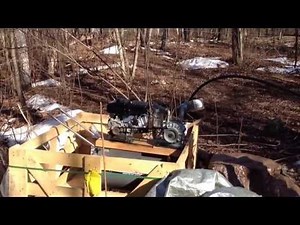 Basic maple vacuum system for maple syruping.