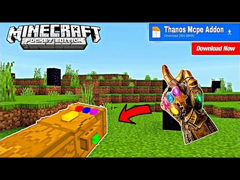 Thanos Infinity Gauntlet Addon For Minecraft Pocket Edition 1.19+ | Thanos addon for Minecraft PE