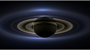 Natural-Color Image Shows Saturn With Moons, Rings