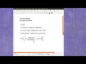 Example Current Density calculations, part 2