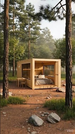 RUSTY SHIPPING CONTAINER → DREAM FOREST CABIN 🌲✨ | SATISFYING BUILD