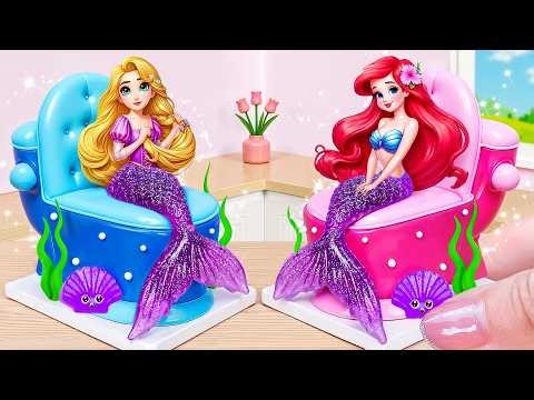 Beautiful Sparkling Mermaid Jelly Cake Decorating 🧜‍♀️✨ Satisfying Mini Princess Cake ASMR