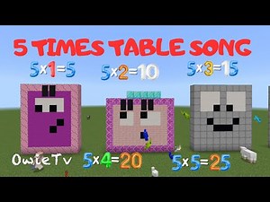 5 Times Table Song | Minecraft Numberblocks Counting Song | Multiplication Songs for Kids