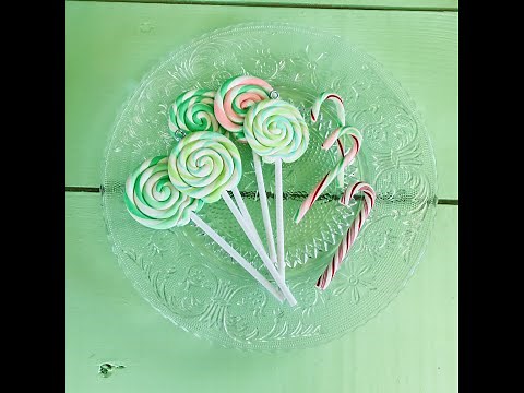 Fake Candy Cane and Lollipop DIY