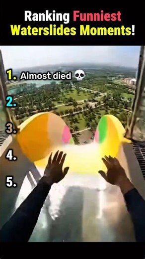 Ranking The Funniest Waterslides Moments!😧 #shorts #trending #ranking #funny #viral #coolvideo