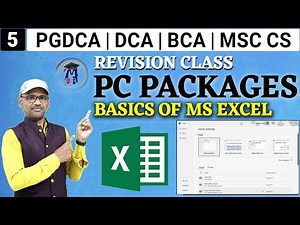 5- PC Packages Revision Class | MS Excel Screen Area | Excel Basic Elements | Fill Series Option