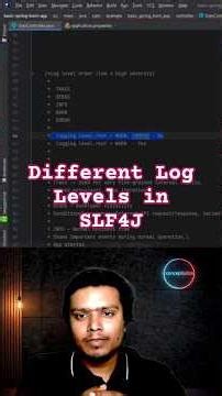 Different Log levels in SLF4J. #javaframework #springboot #microservices #viralshorts #shorts