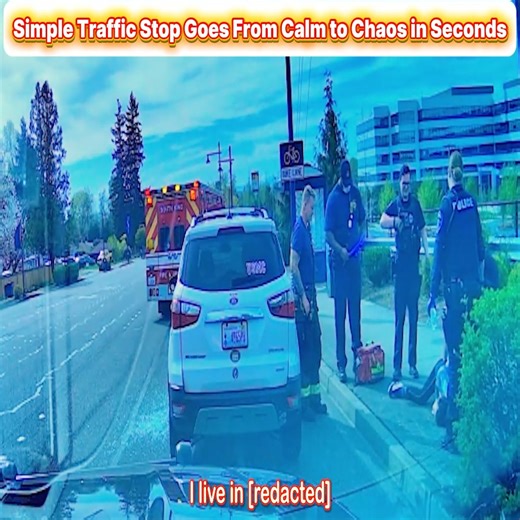 Simple Traffic Stop Goes From Calm to Chaos in Seconds #cops #copwatch #bodycam #audits #crime #officer | 3 Reels Viral