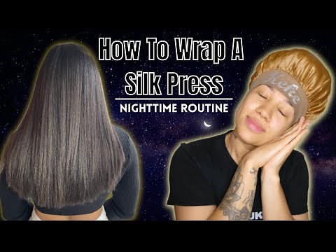 HOW TO WRAP A SILK PRESS | NIGHT TIME ROUTINE | Kekekurly