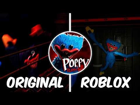 Poppy Playtime - Huggy Wuggy Death Scene | Poppy Playtime Original vs Roblox Game