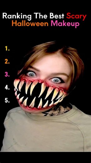 Ranking The Best SCARY Halloween MAKEUP Transitions🎃🤡#HalloweenMakeup#Shorts#tiktokviral #transition