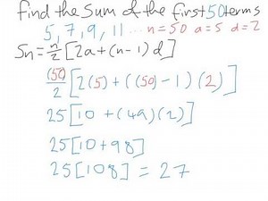 Finding the sum of n terms in a series
