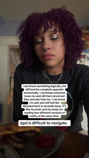 Im ALWAYS saying “logically, I know ___ but emotionally I am feeling ___” It doesn’t align very often and we’re trying our best 🩷 #bpd #borderlinepersonalitydisorder #bpdrecovery #mentalhealthawareness #itsrainingbpd