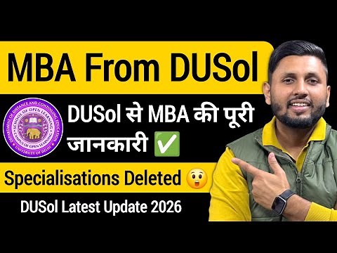 All About DU SOL MBA Programme | MBA From DU SOL | Delhi University School Of Open Learning