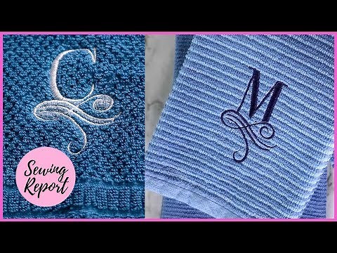 DIY Monogram Towels 2 Easy Ways ✂️ Brother PE800 Embroidery Machine | SEWING REPORT